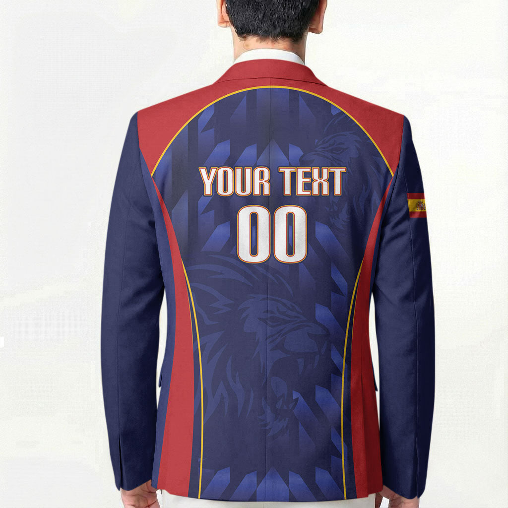 Custom Spain Rugby 2026 Blazer Vamos Los Leones Blue Version