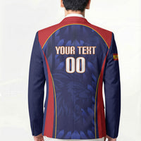 Custom Spain Rugby 2026 Blazer Vamos Los Leones Blue Version