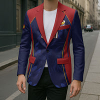 Custom Spain Rugby 2026 Blazer Vamos Los Leones Blue Version