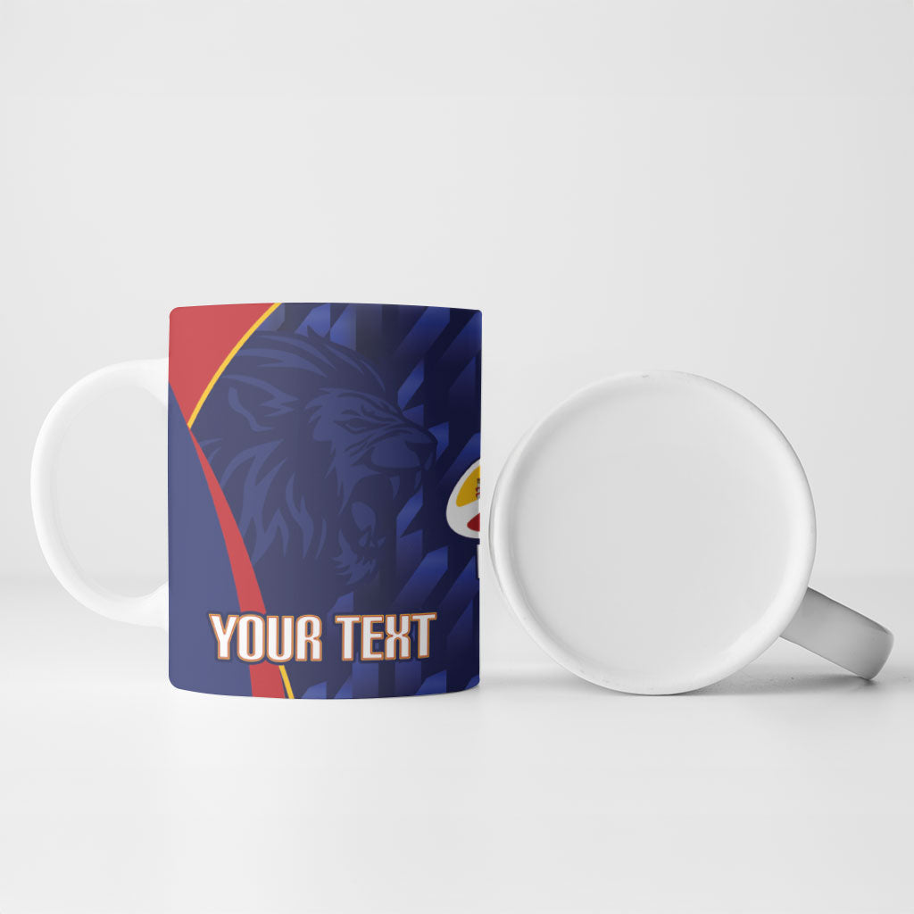 Custom Spain Rugby 2026 Ceramic Mug Vamos Los Leones Blue Version