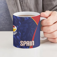 Custom Spain Rugby 2026 Ceramic Mug Vamos Los Leones Blue Version