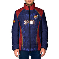 Custom Spain Rugby 2026 Padded Jacket Vamos Los Leones Blue Version
