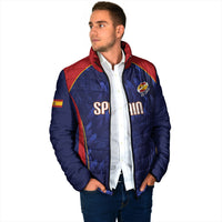 Custom Spain Rugby 2026 Padded Jacket Vamos Los Leones Blue Version