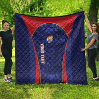 Custom Spain Rugby 2026 Quilt Vamos Los Leones Blue Version
