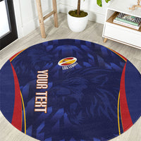 Custom Spain Rugby 2026 Round Carpet Vamos Los Leones Blue Version