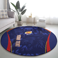 Custom Spain Rugby 2026 Round Carpet Vamos Los Leones Blue Version