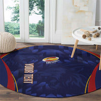 Custom Spain Rugby 2026 Round Carpet Vamos Los Leones Blue Version