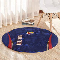 Custom Spain Rugby 2026 Round Carpet Vamos Los Leones Blue Version