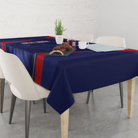 Custom Spain Rugby 2026 Tablecloth Vamos Los Leones Blue Version