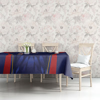 Custom Spain Rugby 2026 Tablecloth Vamos Los Leones Blue Version