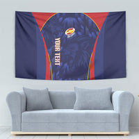 Custom Spain Rugby 2026 Tapestry Vamos Los Leones Blue Version