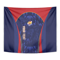 Custom Spain Rugby 2026 Tapestry Vamos Los Leones Blue Version