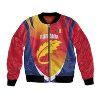 Custom Romania Rugby 2026 Bomber Jacket Stejarii Oak Leaf Symbol