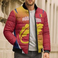 Custom Romania Rugby 2026 Bomber Puffer Jacket Stejarii Oak Leaf Symbol