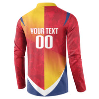 Custom Romania Rugby 2026 Button Sweatshirt Stejarii Oak Leaf Symbol