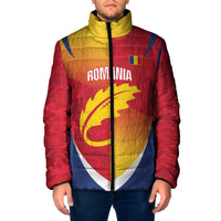 Custom Romania Rugby 2026 Padded Jacket Stejarii Oak Leaf Symbol
