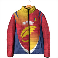 Custom Romania Rugby 2026 Padded Jacket Stejarii Oak Leaf Symbol