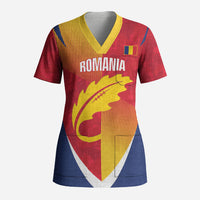 Custom Romania Rugby 2026 Scrub Top Stejarii Oak Leaf Symbol