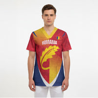 Custom Romania Rugby 2026 Scrub Top Stejarii Oak Leaf Symbol