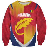 Custom Romania Rugby 2026 Sweatshirt Stejarii Oak Leaf Symbol