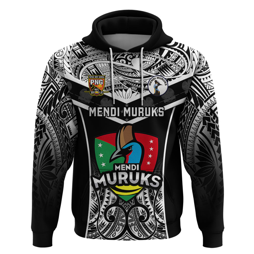 Papua New Guinea Rugby Hoodie Mendi Muruks PNG Polynesian Pattern - Wonder Print Shop