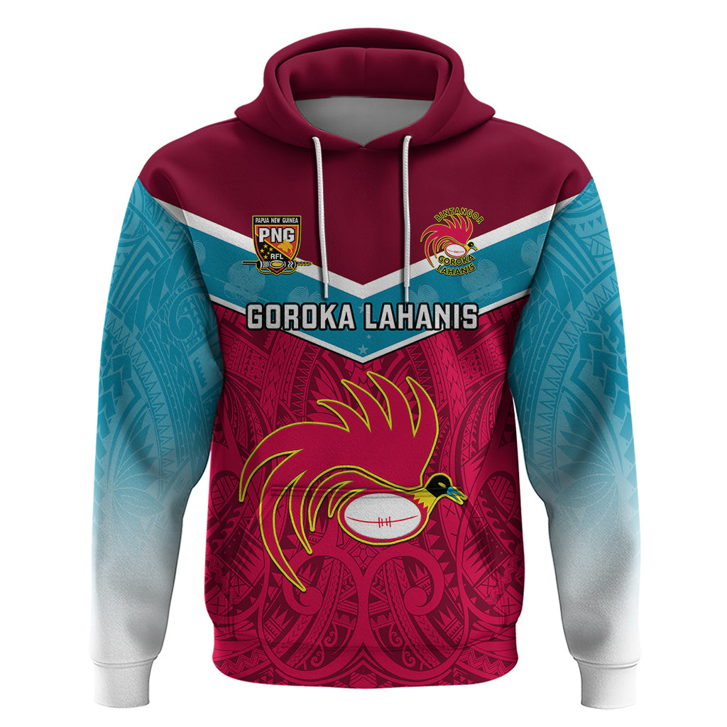 Papua New Guinea Rugby Hoodie Goroka Lahanis PNG Polynesian Pattern - Wonder Print Shop