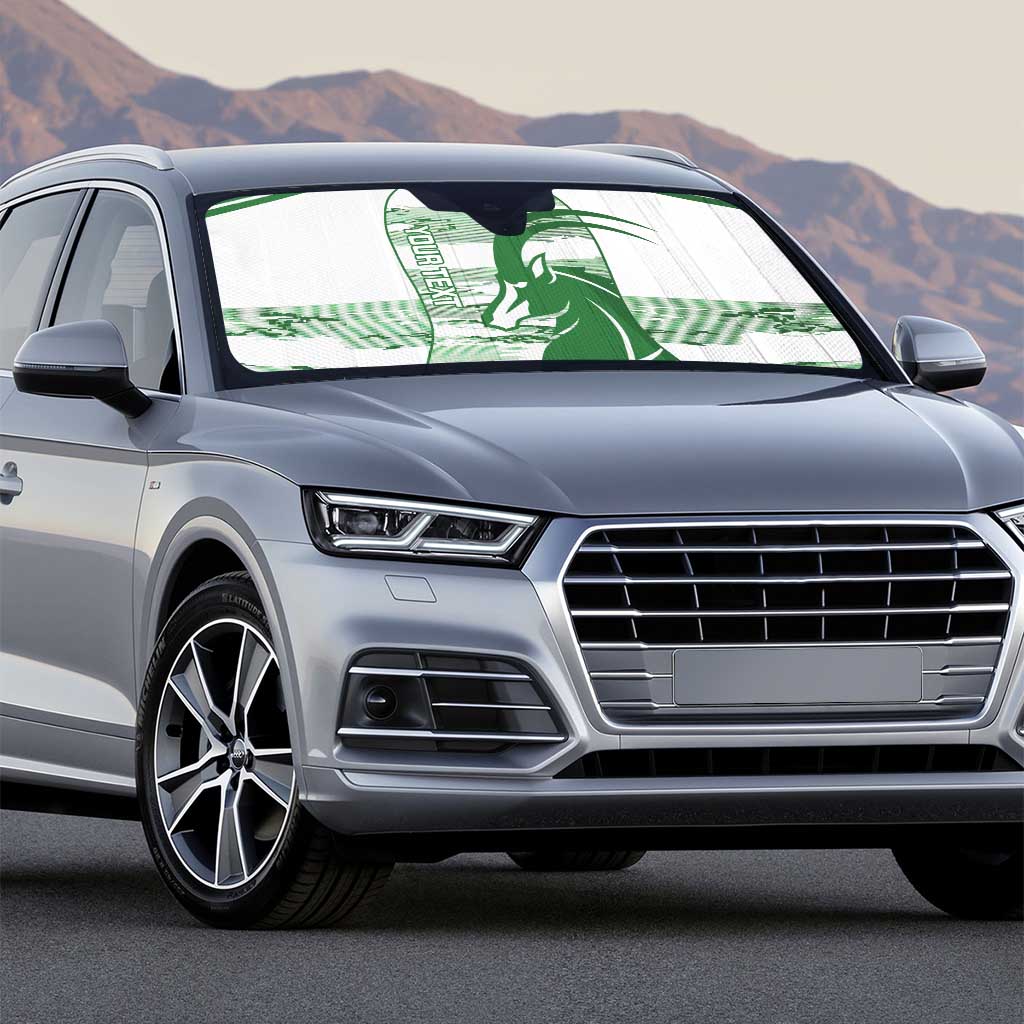 Zimbabwe Rugby Custom Auto Sun Shade Come On Sables White Version - Wonder Print Shop
