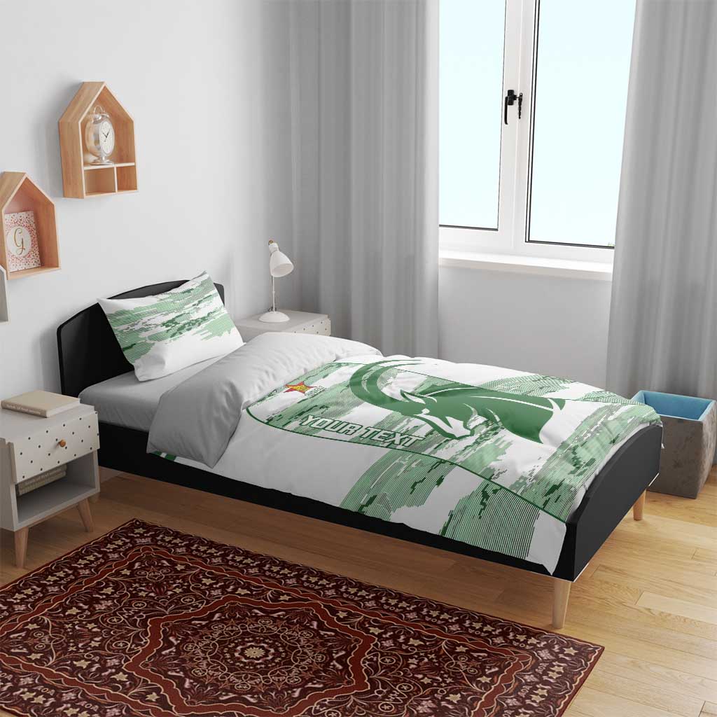 Zimbabwe Rugby Custom Bedding Set Come On Sables White Version - Wonder Print Shop