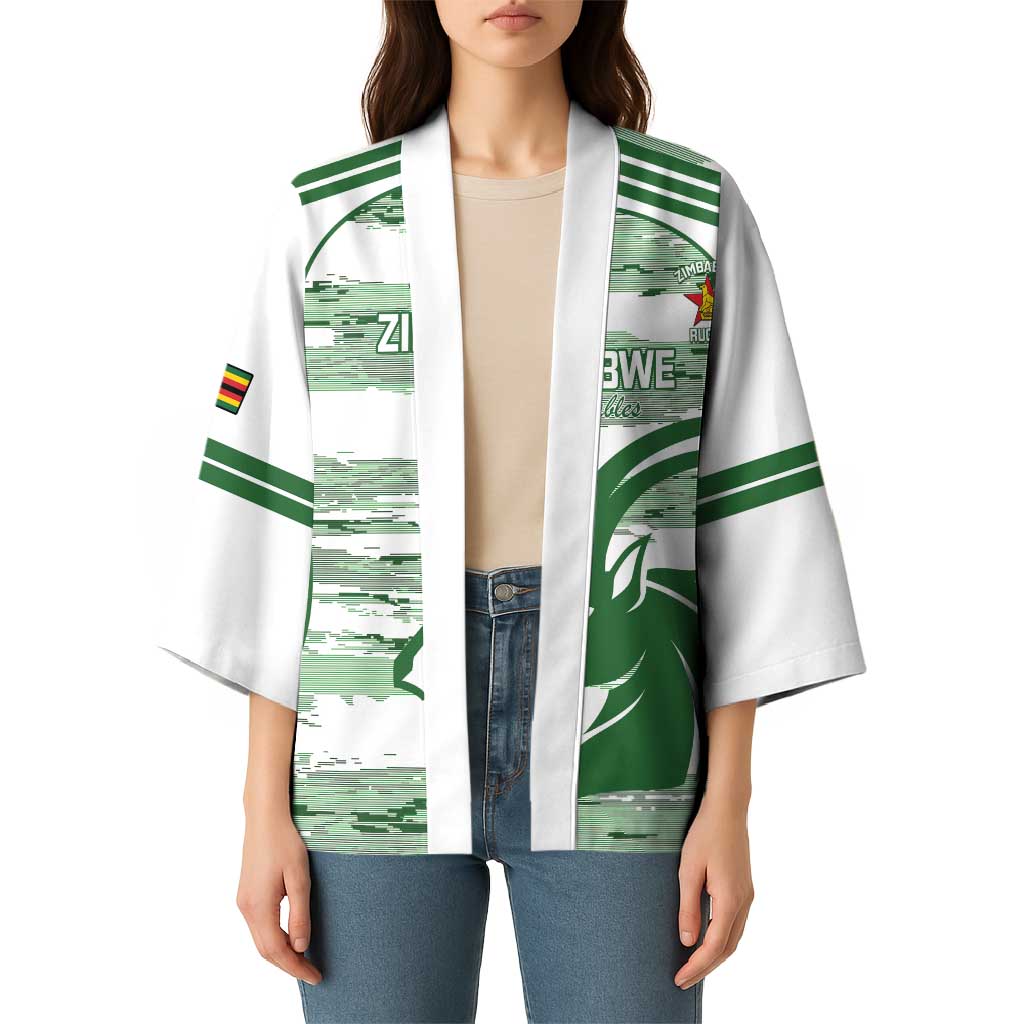 Zimbabwe Rugby Custom Kimono Come On Sables White Version - Wonder Print Shop