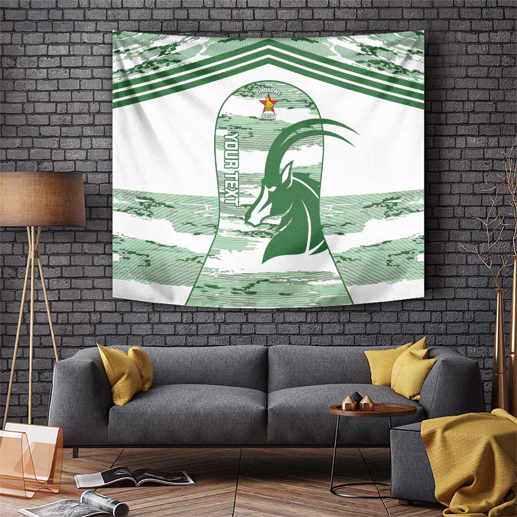 Zimbabwe Rugby Custom Tapestry Come On Sables White Version - Wonder Print Shop