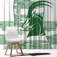 Zimbabwe Rugby Custom Window Curtain Come On Sables White Version - Wonder Print Shop