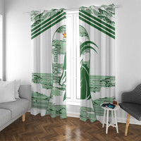Zimbabwe Rugby Custom Window Curtain Come On Sables White Version - Wonder Print Shop