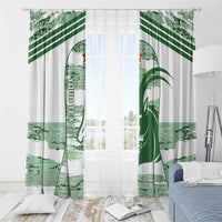 Zimbabwe Rugby Custom Window Curtain Come On Sables White Version - Wonder Print Shop