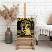 Zimbabwe Rugby Custom Canvas Wall Art Come On Sables Gold Black Version - Wonder Print Shop
