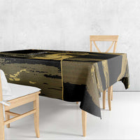 Zimbabwe Rugby Custom Tablecloth Come On Sables Gold Black Version - Wonder Print Shop