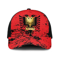 Albania Independence Day Baseball Net Cap Dita e Pavaresise Map Grunge Style - Wonder Print Shop