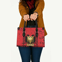 Albania Independence Day Leather Bag Dita e Pavaresise Map Grunge Style - Wonder Print Shop