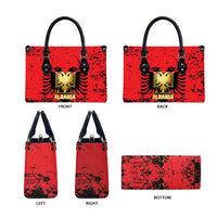 Albania Independence Day Leather Bag Dita e Pavaresise Map Grunge Style - Wonder Print Shop