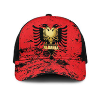 Albania Independence Day Mesh Trucker Cap Dita e Pavaresise Map Grunge Style - Wonder Print Shop