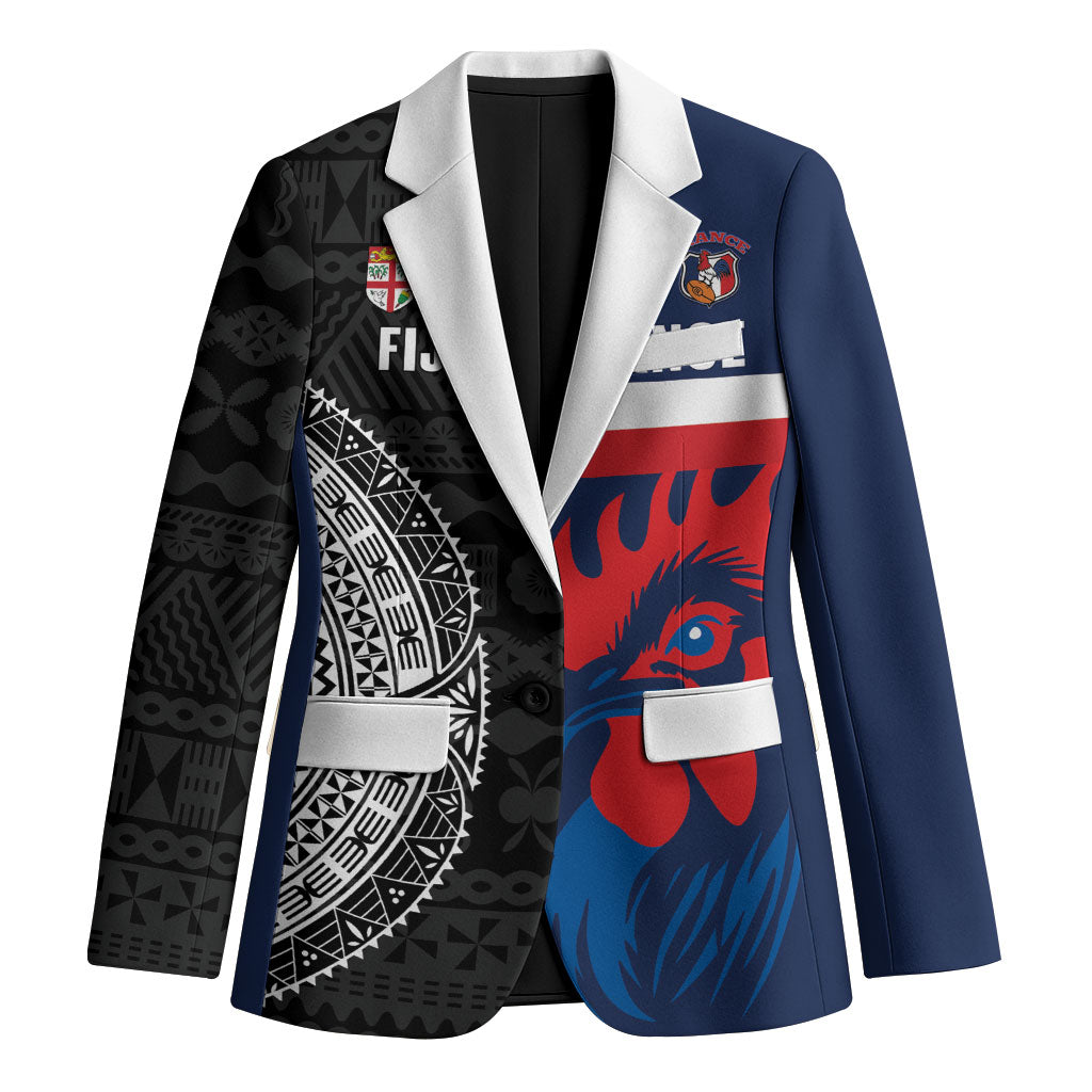 Fiji and France Rugby Custom Blazer Flying Fijian Les Bleus Together