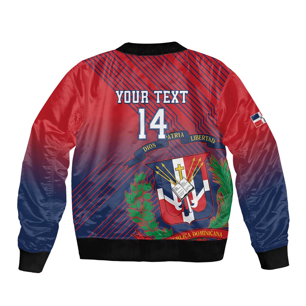 Dominican Republic 2026 Baseball Custom Bomber Jacket Coat Of Arms Gradient Style - Wonder Print Shop