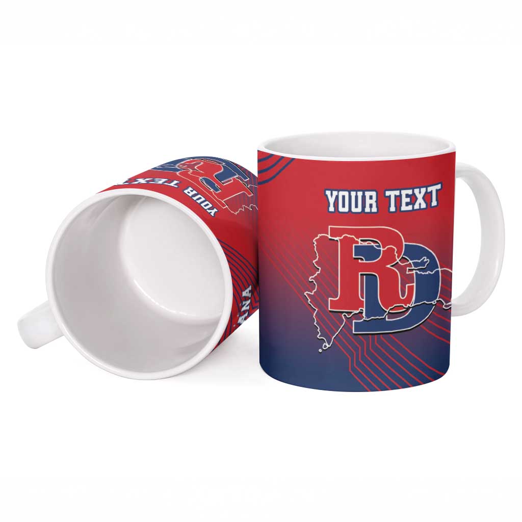 Dominican Republic 2026 Baseball Custom Ceramic Mug Coat Of Arms Gradient Style - Wonder Print Shop