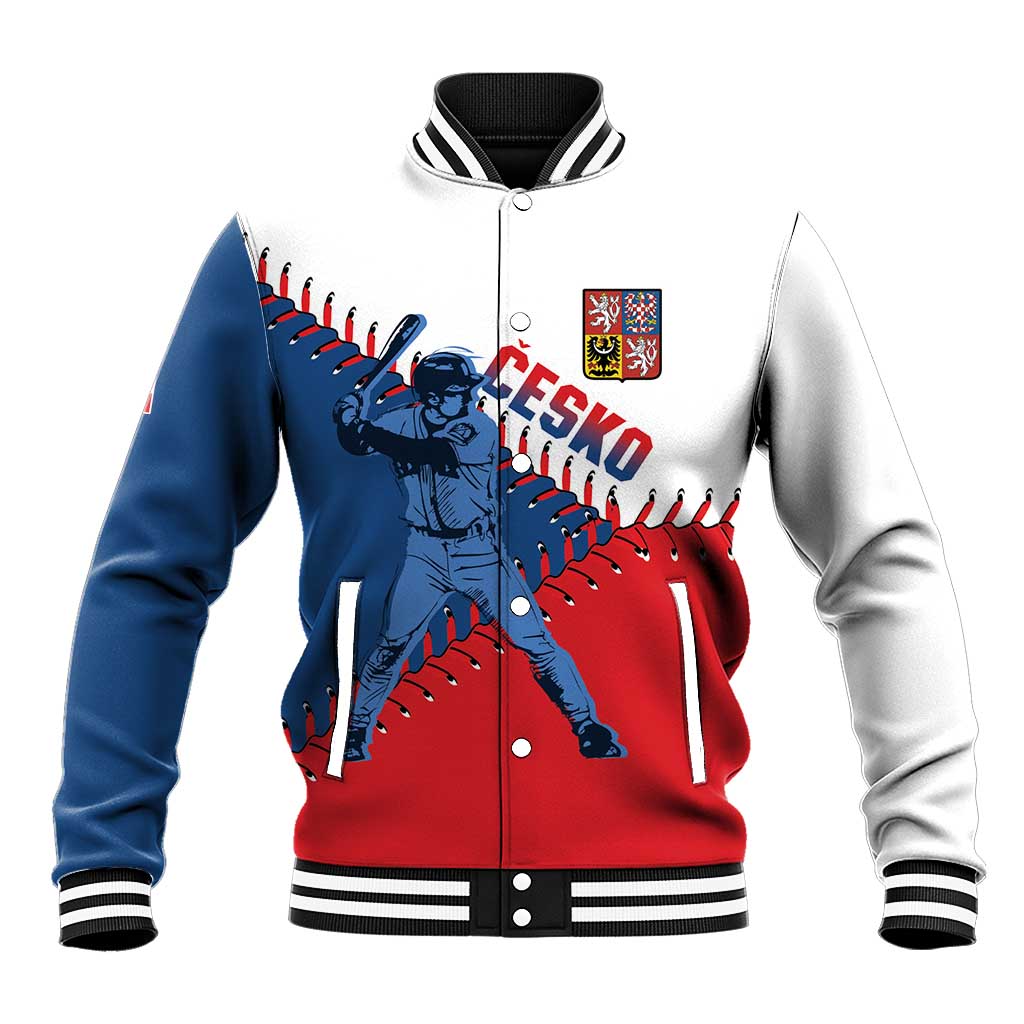 Czech Republic 2026 Baseball Custom Baseball Jacket Come On Cesko Flag Style - Wonder Print Shop