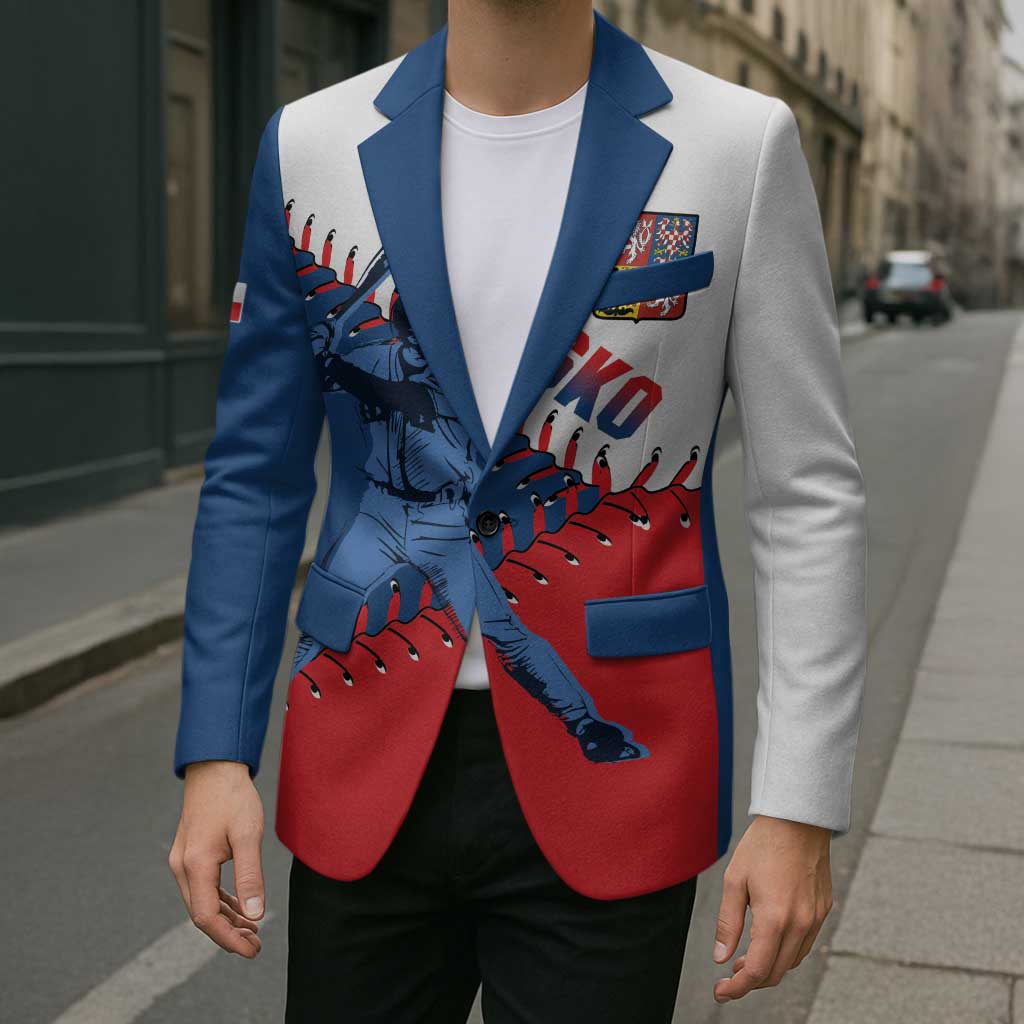 Czech Republic 2026 Baseball Custom Blazer Come On Cesko Flag Style - Wonder Print Shop