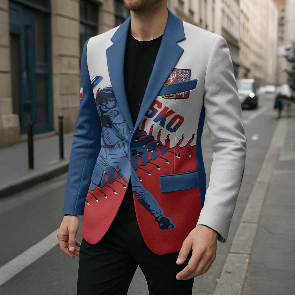 Czech Republic 2026 Baseball Custom Blazer Come On Cesko Flag Style - Wonder Print Shop