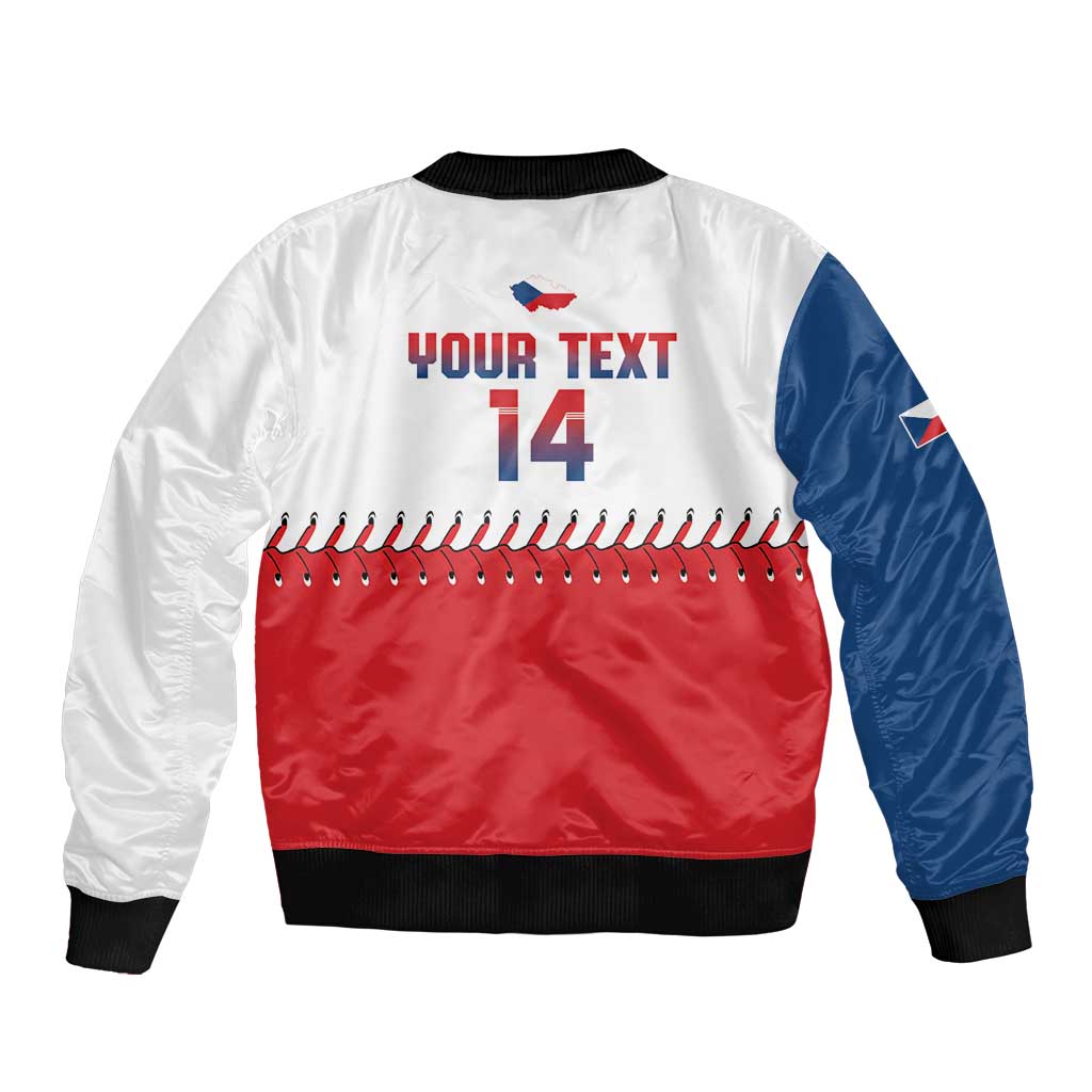 Czech Republic 2026 Baseball Custom Bomber Jacket Come On Cesko Flag Style - Wonder Print Shop