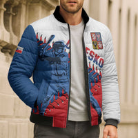 Czech Republic 2026 Baseball Custom Bomber Puffer Jacket Come On Cesko Flag Style - Wonder Print Shop