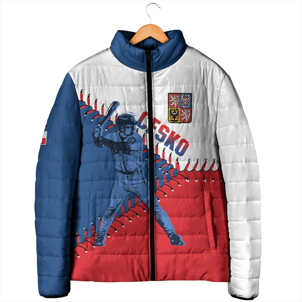 Czech Republic 2026 Baseball Custom Padded Jacket Come On Cesko Flag Style - Wonder Print Shop