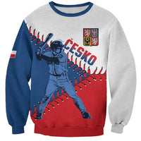 Czech Republic 2026 Baseball Custom Sweatshirt Come On Cesko Flag Style - Wonder Print Shop