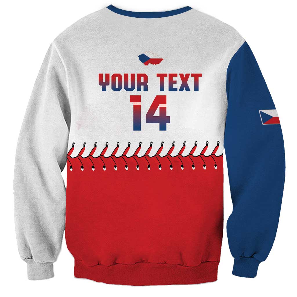 Czech Republic 2026 Baseball Custom Sweatshirt Come On Cesko Flag Style - Wonder Print Shop